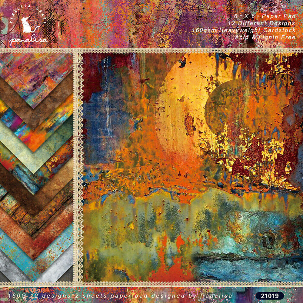 12x 6'' Oil Painting Paper Pad Single-sided Scrapbooking Journal Card Decor DIY