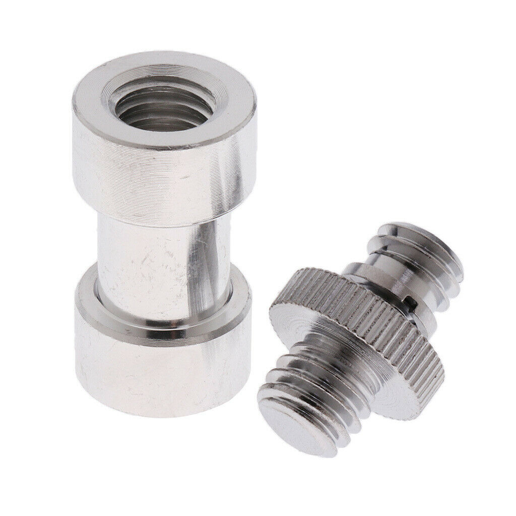 Convert Flash Spigot Stud Umbrella Camera 1/4" 3/8" Tripod Screw Adapter Kit