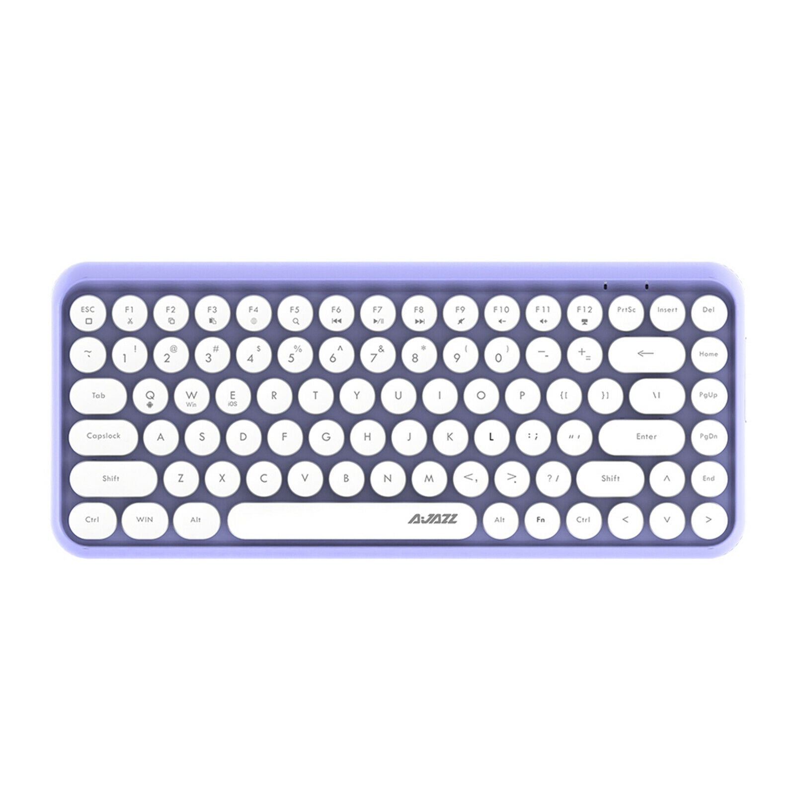 Wireless Bluetooth Keyboard Retro Round Gaming Keyboard for Laptop Tablet