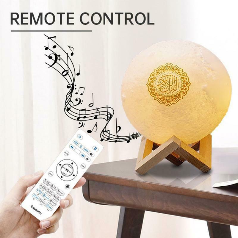 Quran Bluetooth Speaker Moon Lamp with Support Shelf APP Control Night Light
