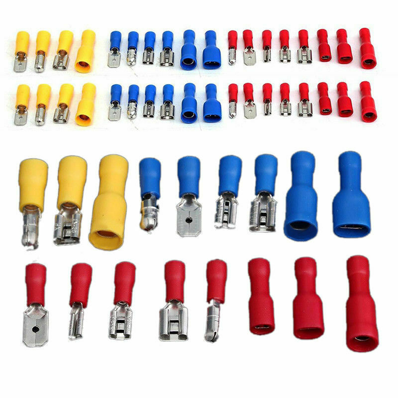 120PCS Assorted Crimp Spade Terminal Insulated Electrical Wire Connector Kit Set
