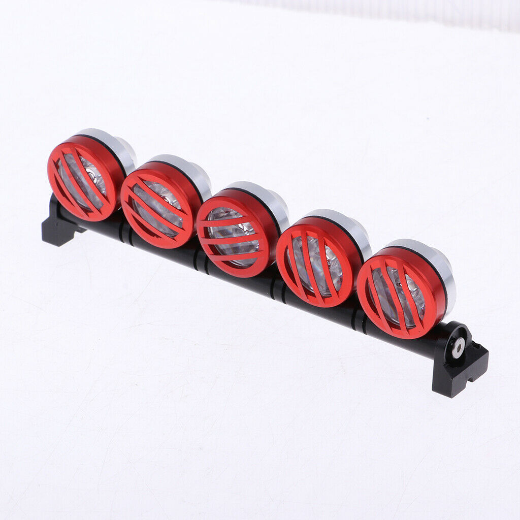 5pieces 1/10 LED Light Bar for RC Car  TRX4 D90 Axial SCX10 Red