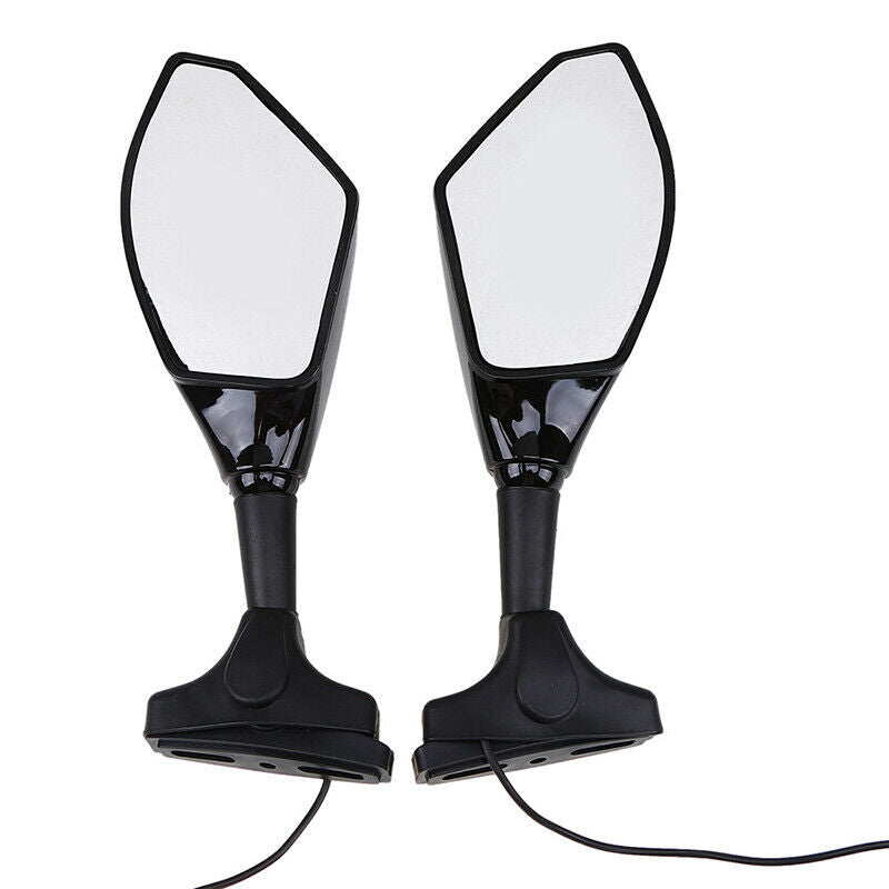 M8/M10 ABS Plastic Dual-lamp Rearview Rear Mirror Motorcycle Dirt Bike Universal