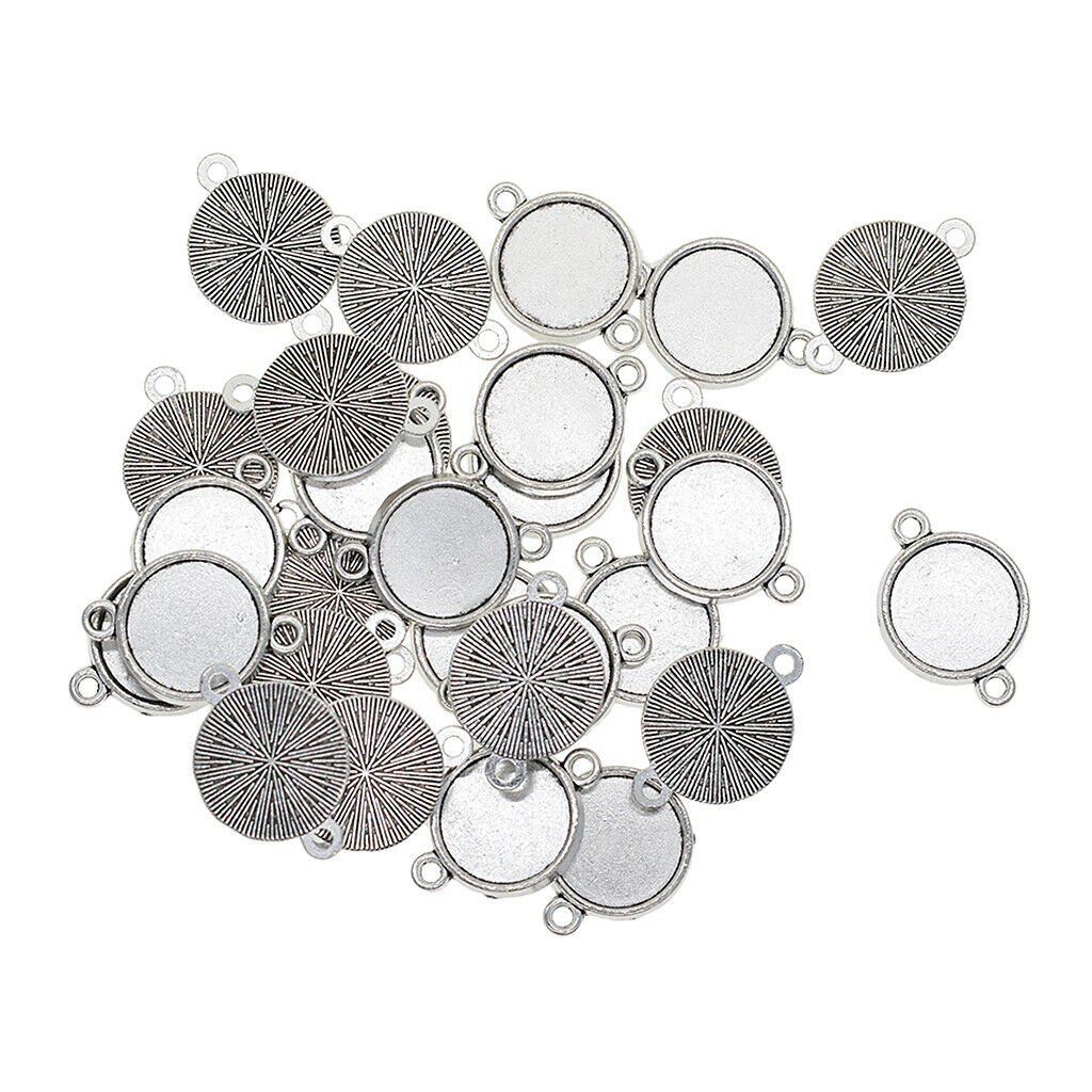 30 Pieces Fit 14mm Single Sided Double Loop Hanging Classic Cameo