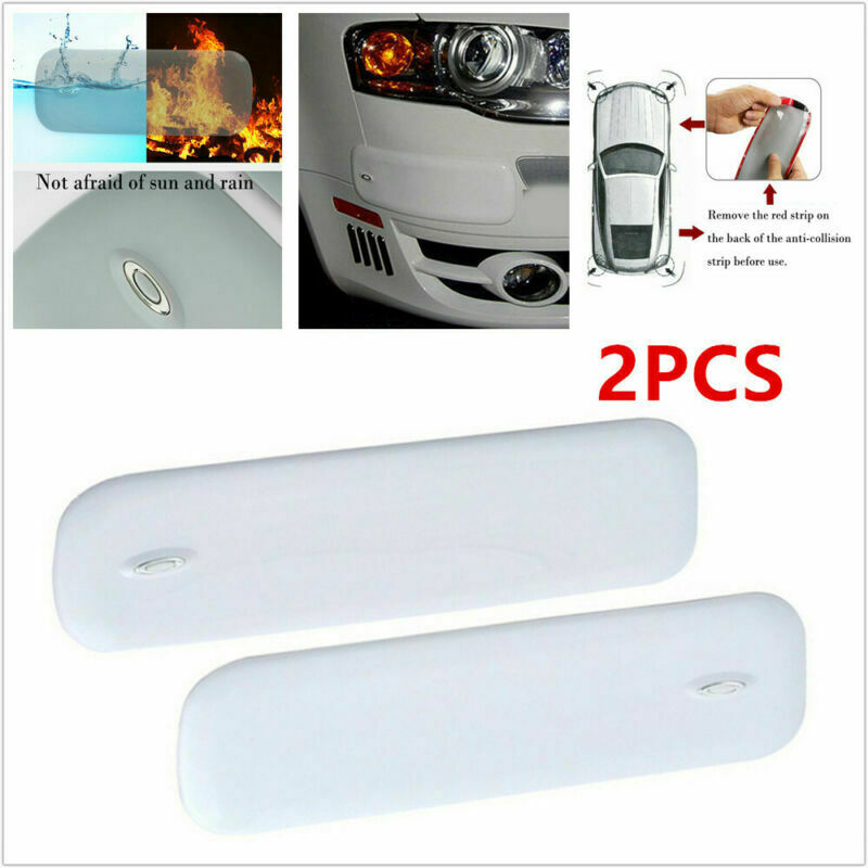 2PCS Car Trucks Widening White Anti-scratch Strip Bumper Body Corner Protector
