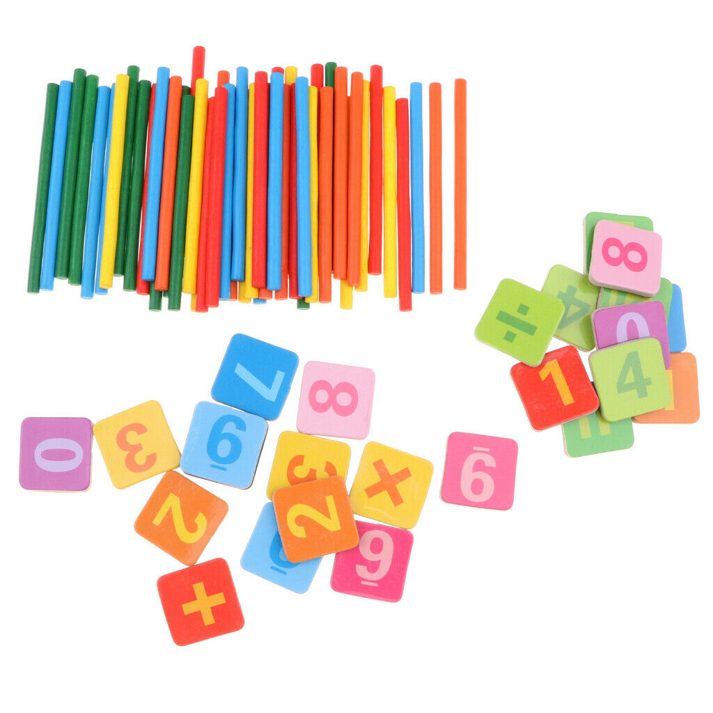 Kids Counting Sticks with Number Cards & Box Calculation Educational Toys