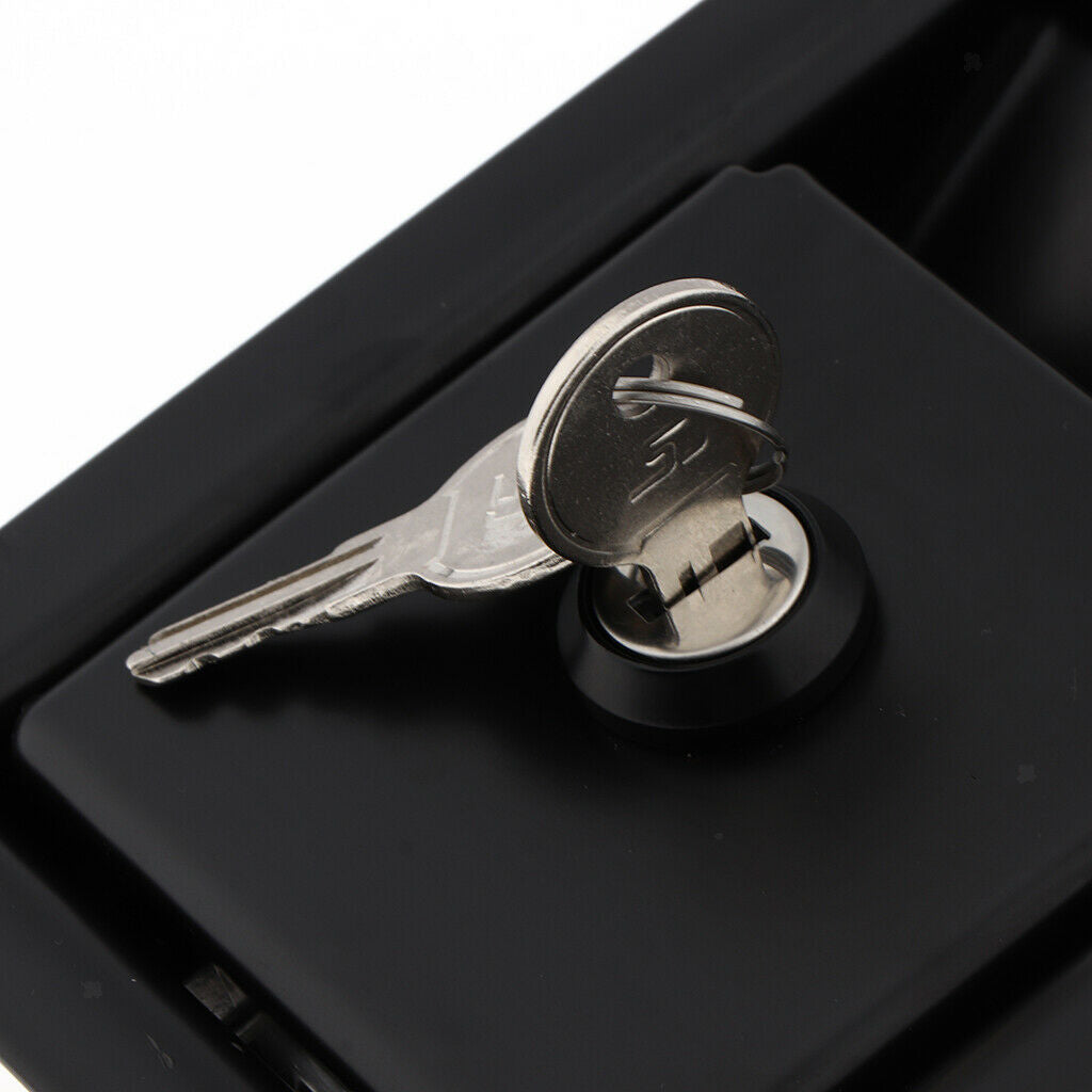 Car Truck Trailer Camp Alloy Folding Handle Lock Tool Latch - Black