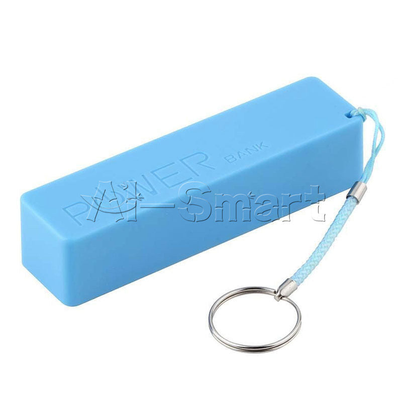 Box Battery Case 1 x 18650 DIY Portable USB Mobile Power Bank Charger Pack blue