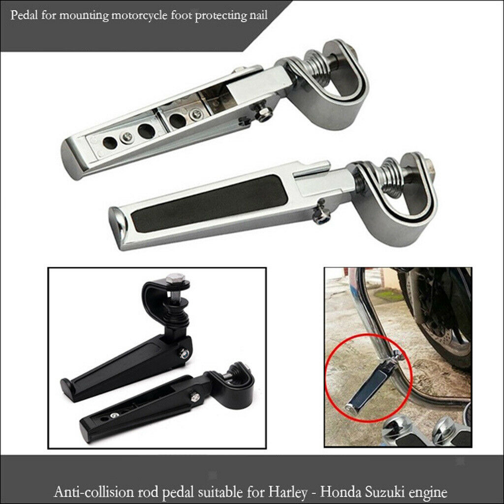 2x Highway Motorbike Motorbikes Anti-Collision Rod Foot Pegs for Suzuki