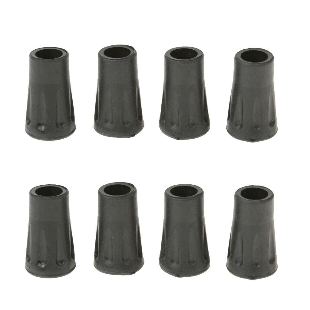 8pcs Walking Hiking Stick Trekking Pole Protective Tips Rubber Ends 4cm