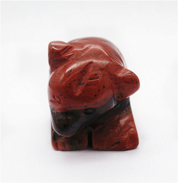 47x30x25mm Natural Red Jasper Carved Bear Decoration Statue Home Decor HH7727
