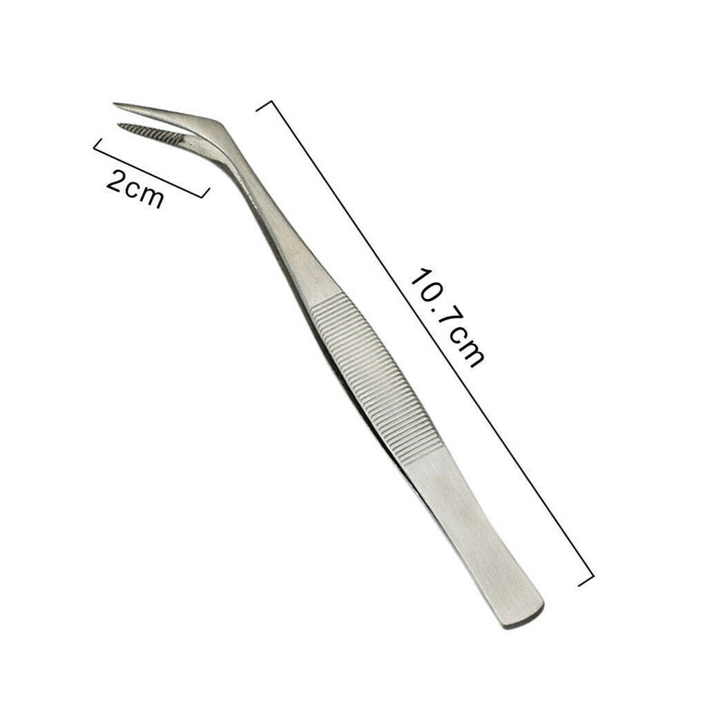 Steel Eyelash Extension Tweezer Curved Pincet Vetus Make-up Tools Sliver