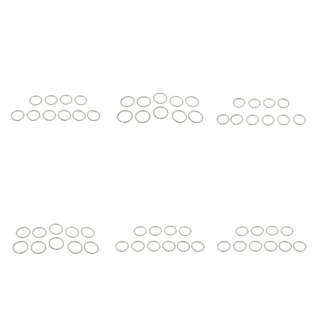 60Pcs Stainless Steel O Ring Sports Key Chain Buckle Holder for Outdoor Camping