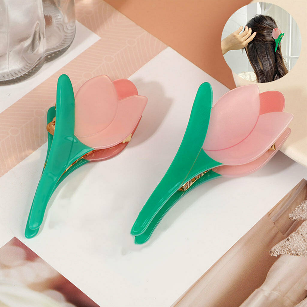 Hair Claw Clips Fashion Acetic Tulip Daisy Clamps for Makeup Bath Ladies