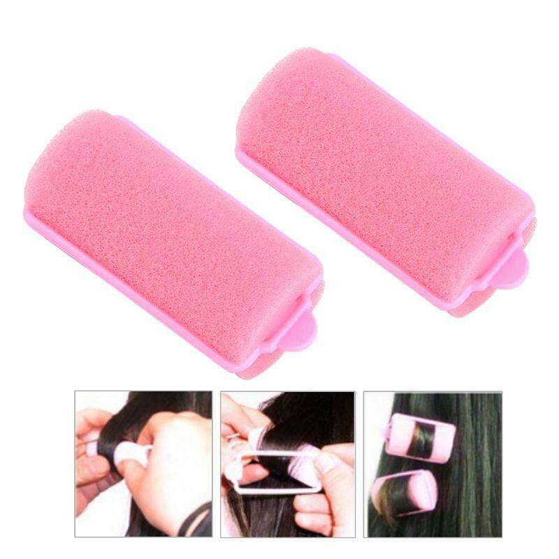 Soft Sponge Hair Rollers Pink DIY Hair Styling Foam Curler Hairdressing Tool