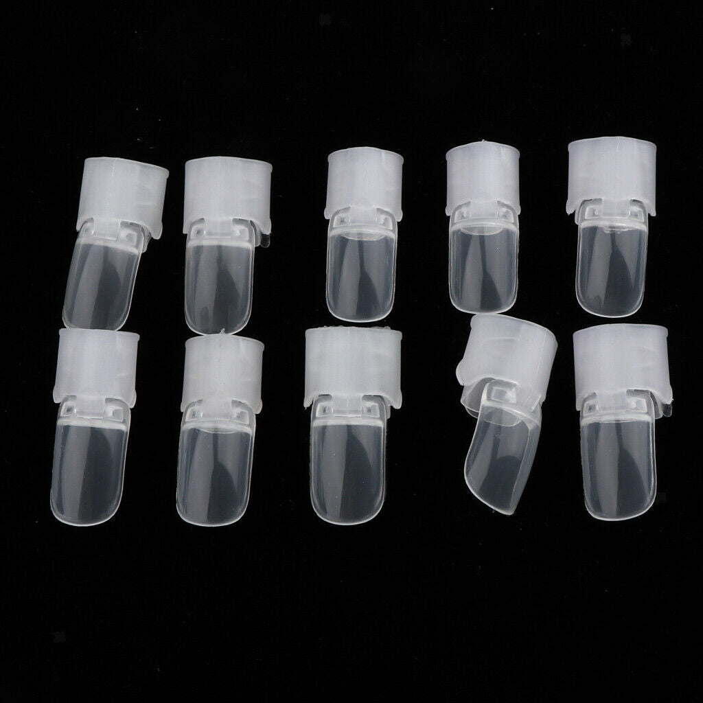 10Pieces Transparent Manicure Finger Nail Tips Cover Polish Shield Protector