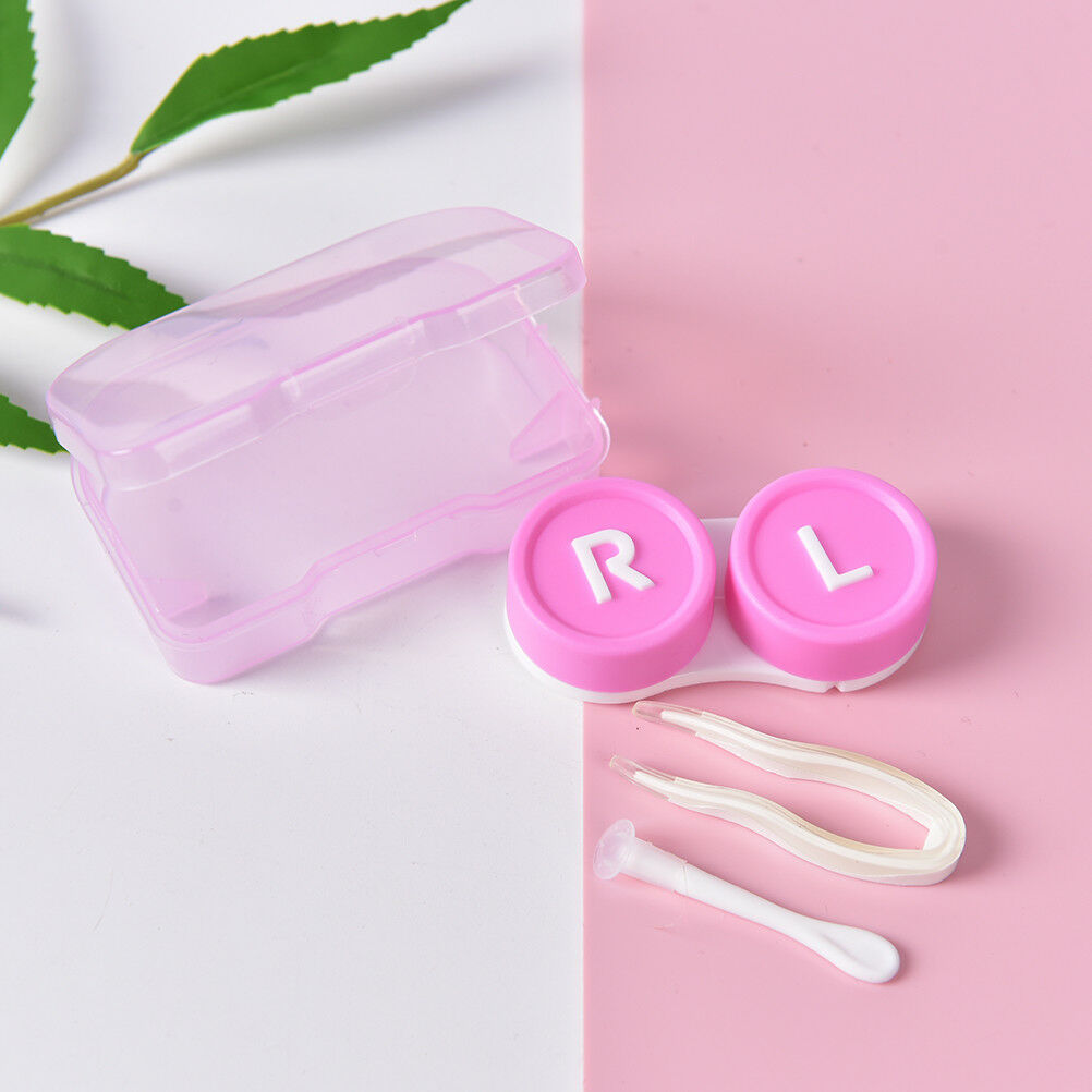 Simple Transparent Clear Portable Contact Lens Case Storage Box Holder Conta Pb