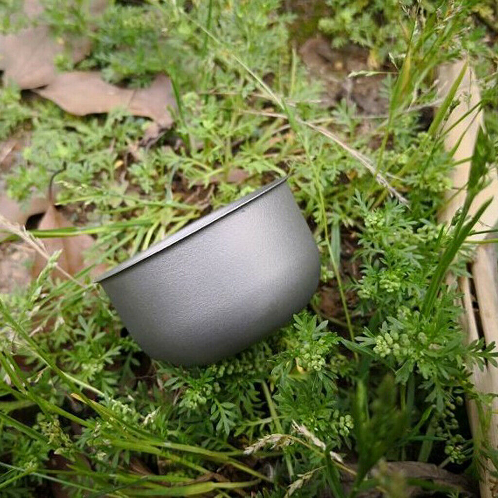 5 Pieces Camping Cups, Mini Titanium Tea Cups, Stemless Wine Glasses, Outdoor