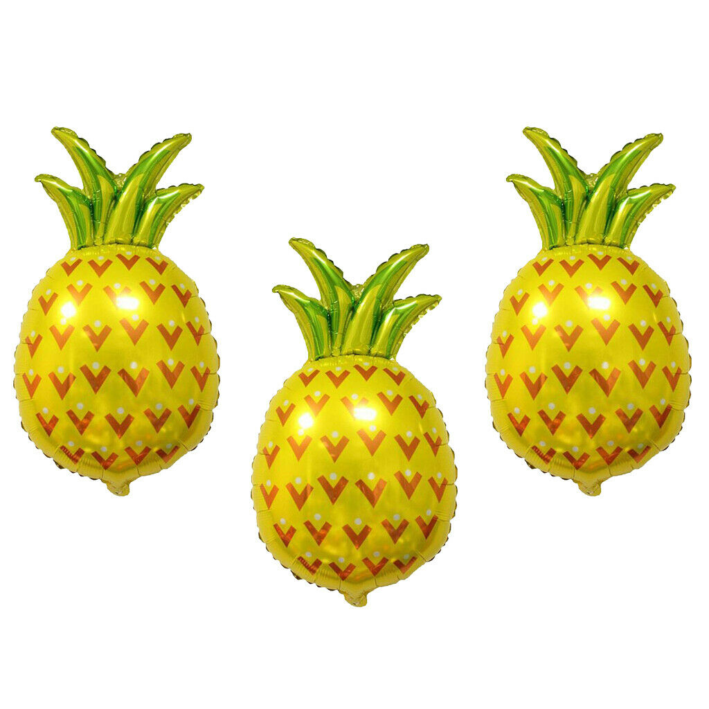Pack of 3pcs Pineapple Helium Balloon,Flamingo Party Decorations, Hawaii Luau