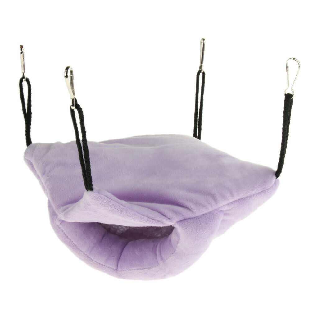 Parrot Budgie Lovebird Parakeet Cotton Comfy Hammock Bed Nest Purple S
