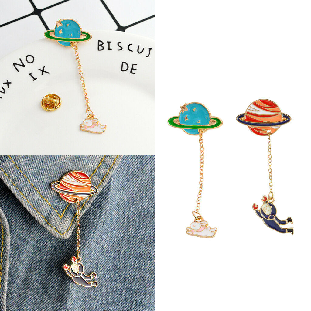 Personality creative planet series cartoon brooch jewelry accessory