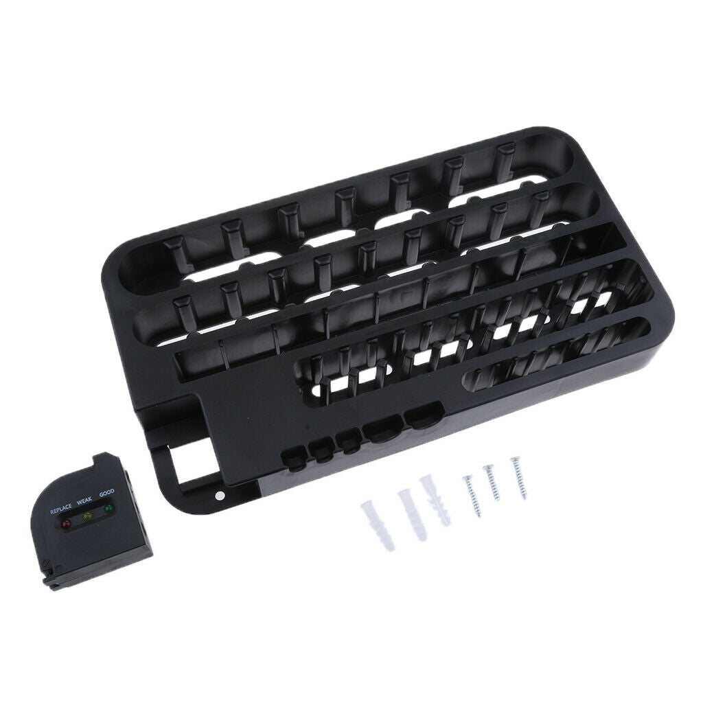 Battery Storage Holder Organizer &Battery  72pcs AA AAA 9V C D Battery