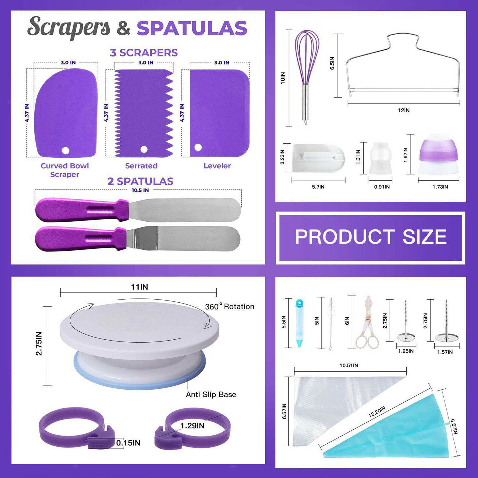 137PCS DIY Icing Bag Pastry Nozzles Tips Set Baking Decorating Making Tool