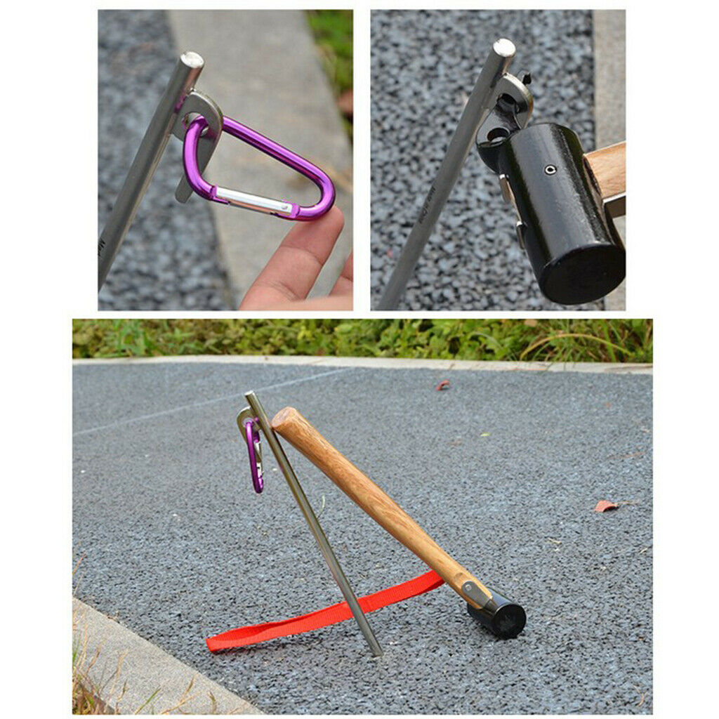 40CM 4pcs Heavy Duty Stainless Steel Camping Tent Stakes Pegs Ground Nail