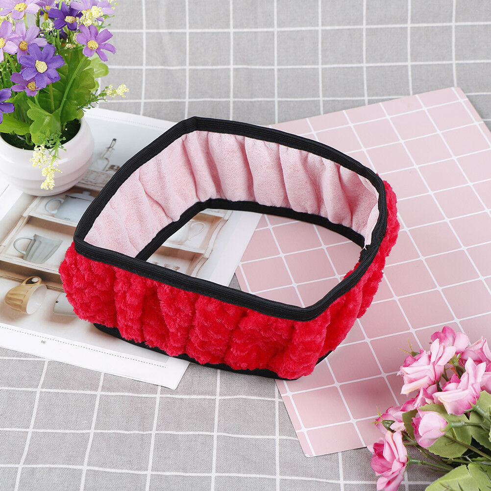1PC Winter red soft warm plush velvet car steering wheel cover auto car de.l8