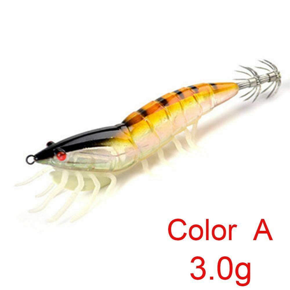 Sinker Jigs Soft foot Squid Hook Wood Shrimp Lures Octopus Bait Fishing Tackle