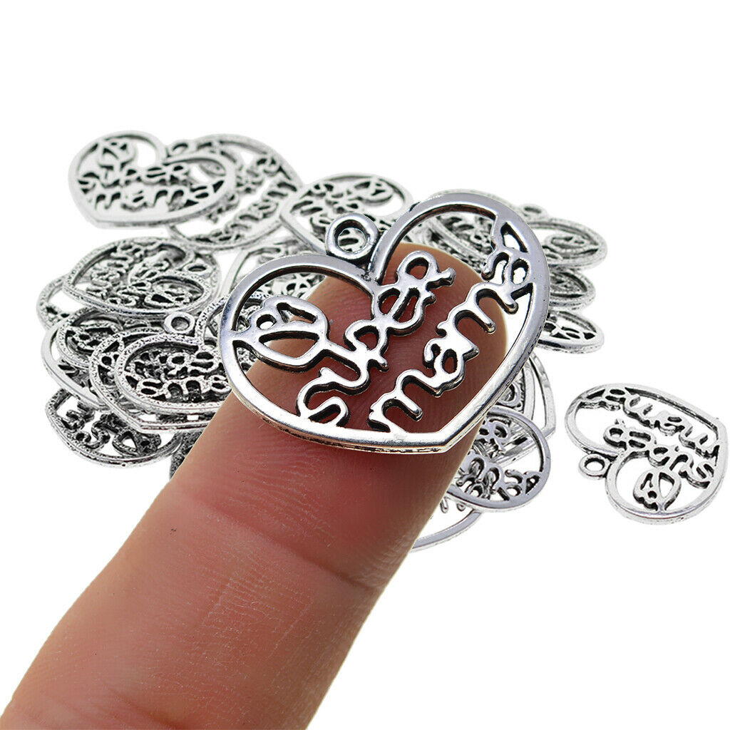 30 Pieces Love Hanging Pendants Heart Shape Hanging Decor PendantsMaking Pin