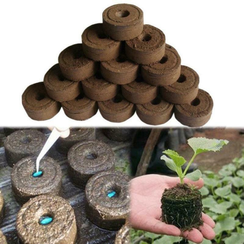 10x Plants Starting Nursery Soil Block Garden Cultivate Planting Peat Cultivate
