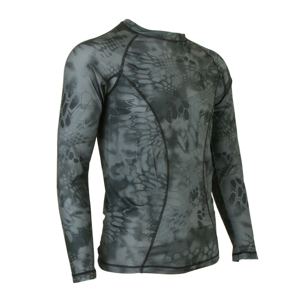 Unisex Outdoor Hunting T-shirt Quick-Drying Breathable Nylon Camo Tees XL