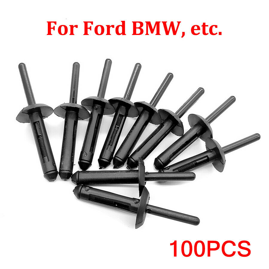 100X High Quality Plastic Panel Bumper Rivet Auto Repair Parts for BMW Ford etc.