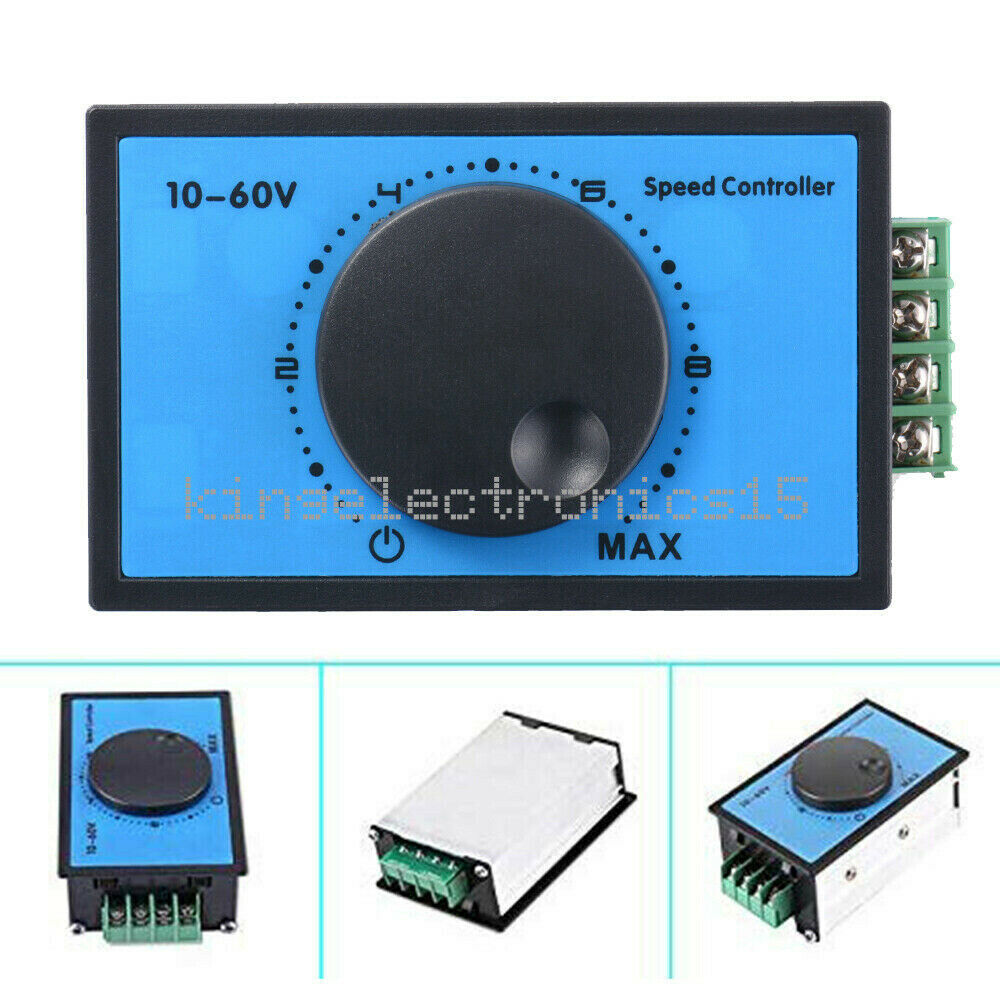 1X DC 10-60V 12V 24V 48V 20A PWM DC Motor Speed Controller Soft Start Switch