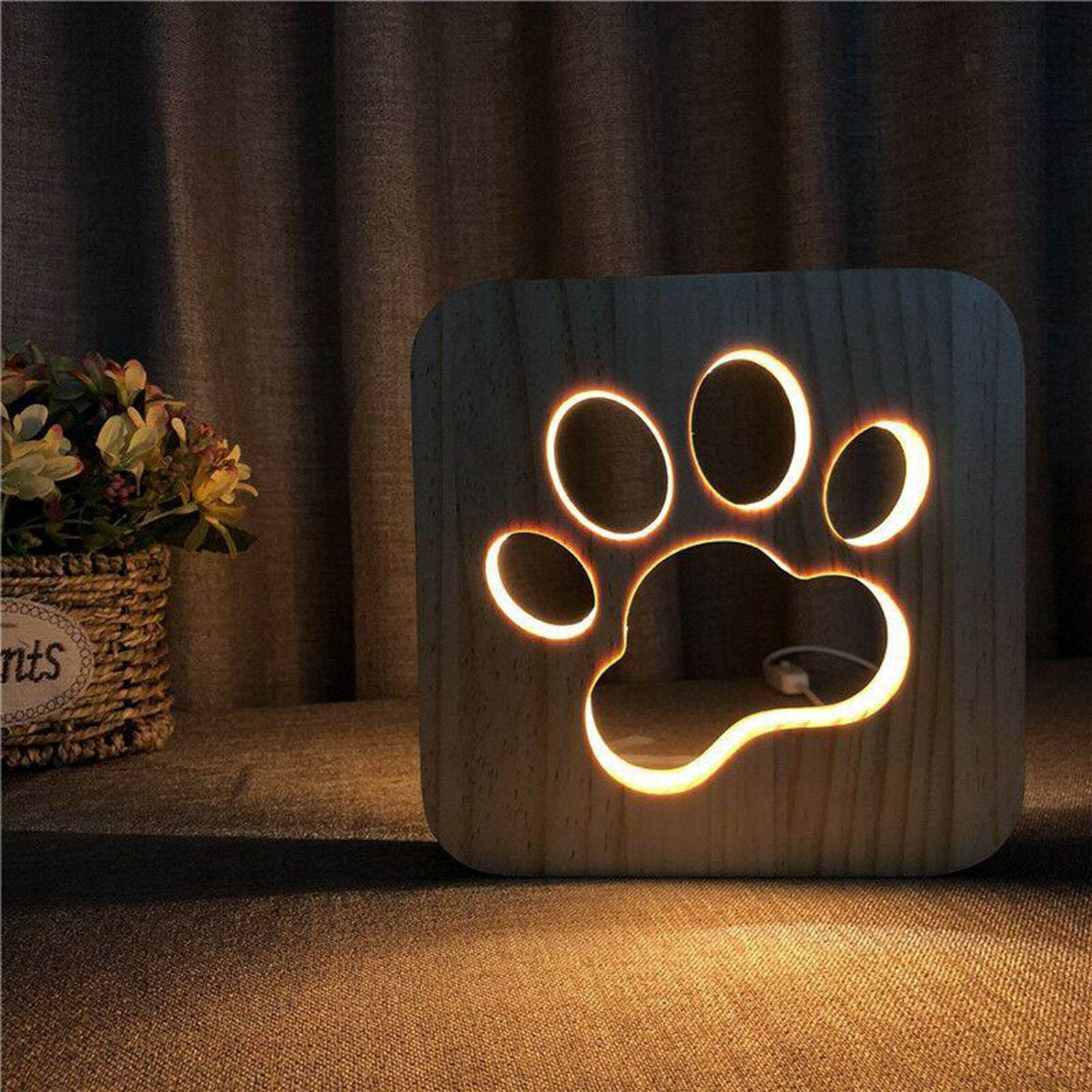 LED Night Light USB Desk Nightstand Lamp Decor Bedroom 2.5W Nightlight Toys