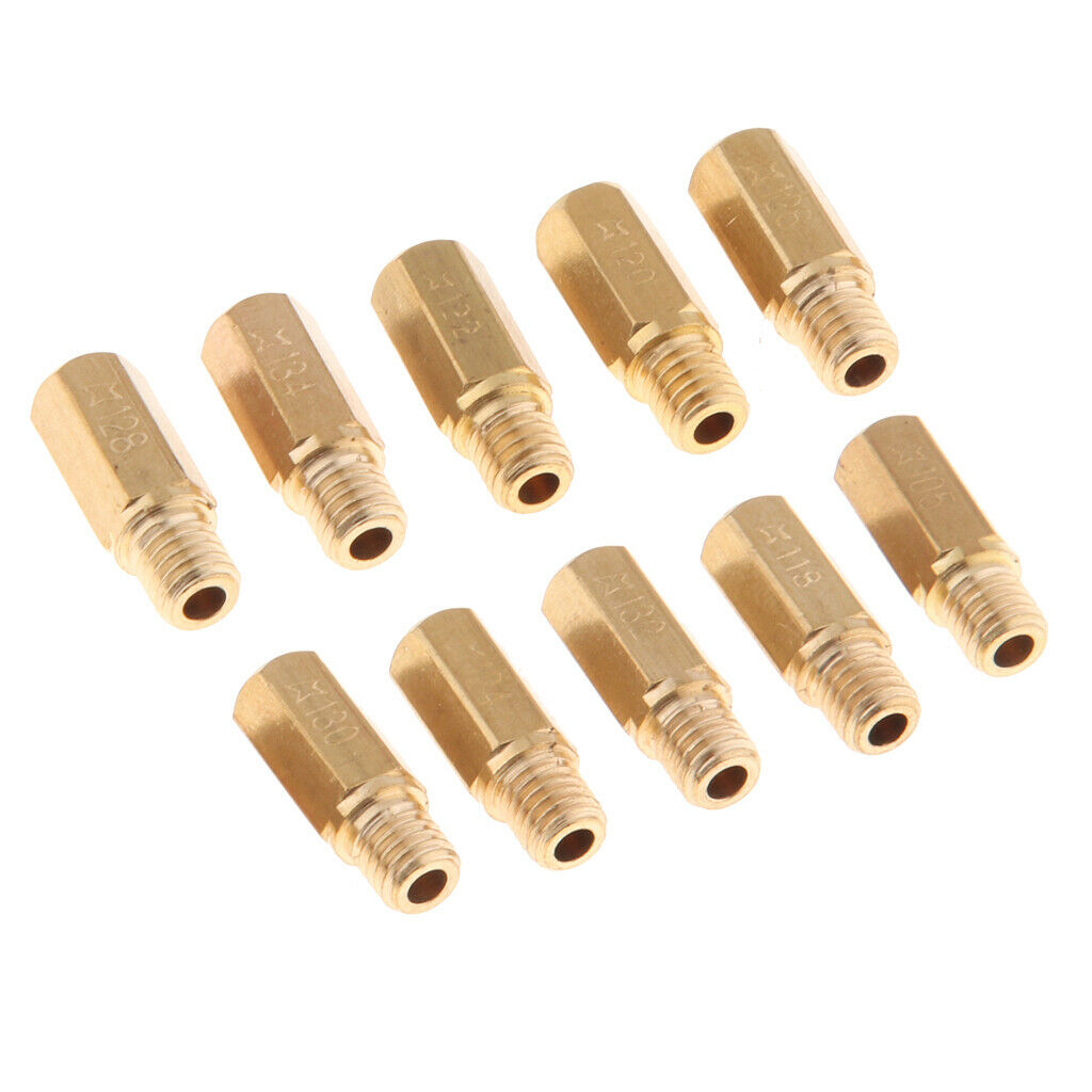 10Pcs 126 128 130 132 Carburetor Main Jet Kit For PWK  OKO CVK ATV