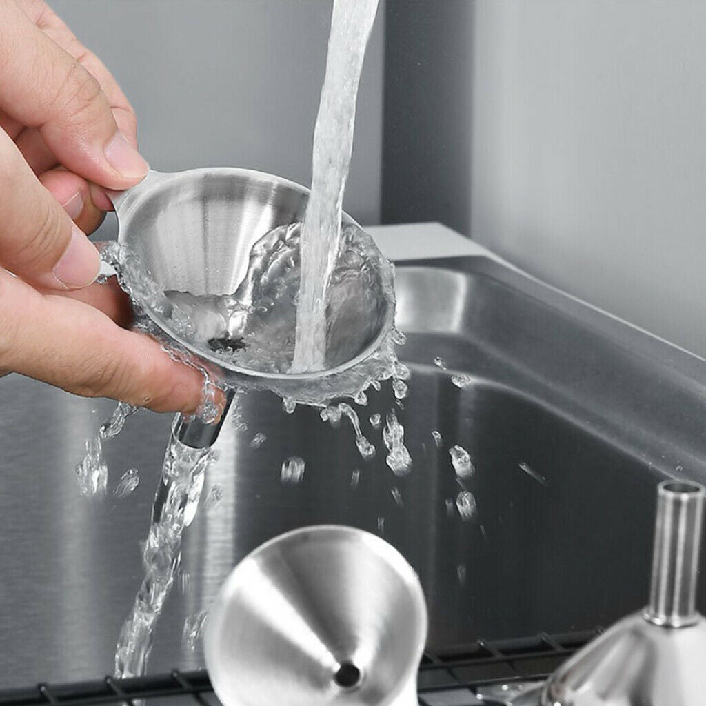 Stainless Steel Funnel Hip Flask Funnel for Filling Small Bottles or Containers