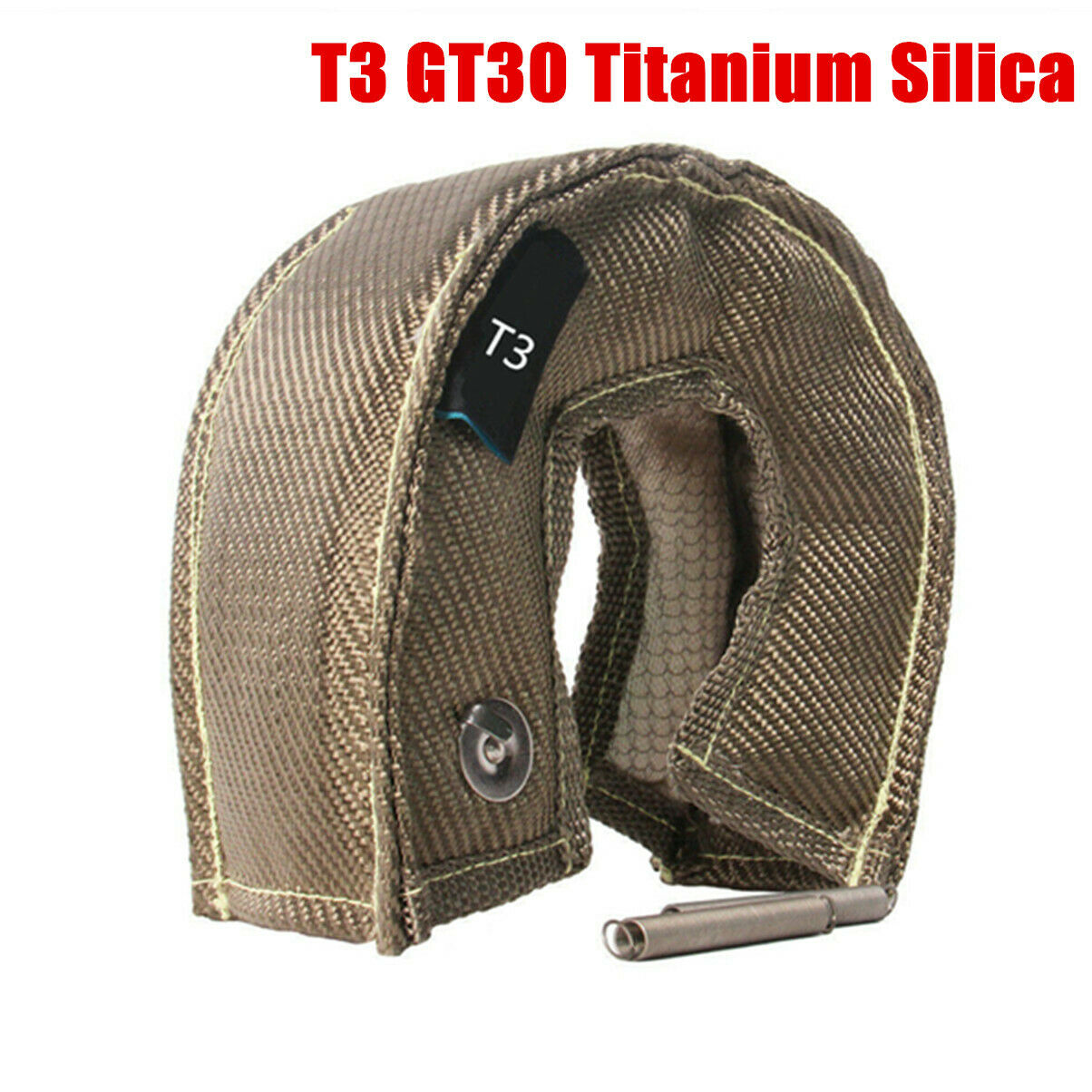 T3 GT30 Titanium Silica Wire Turbo Blanket Heat Shield Turbocharger Cover Wrap