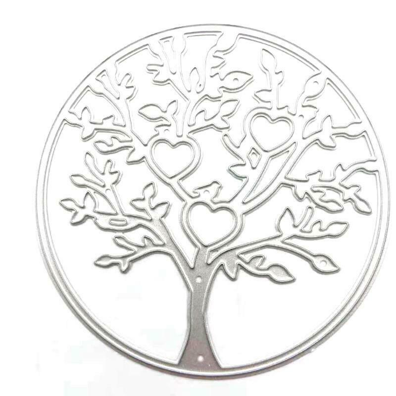 Round Tree Metal Cutting Dies Stencil DIY Scrapbooking Album Paper Card Template