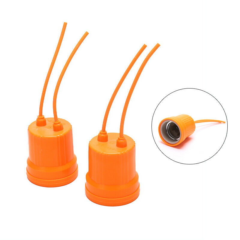 2PCS E27 Ceramic Waterproof Holder Base Screw Light Bulb Lamp Sock.l8