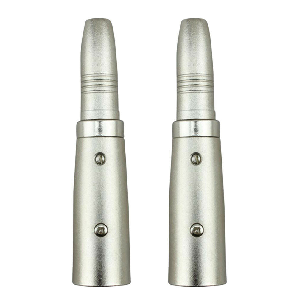 4pc - XLR 3-Pin Male to 1/4" 6.35mm Mono Female   Audio Cable Mic Adapter