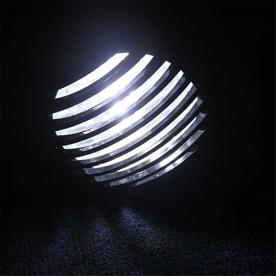 Motorcycle Finned Grill Led Headlight High Low Beam ForCafe Racer Bobber Chopper