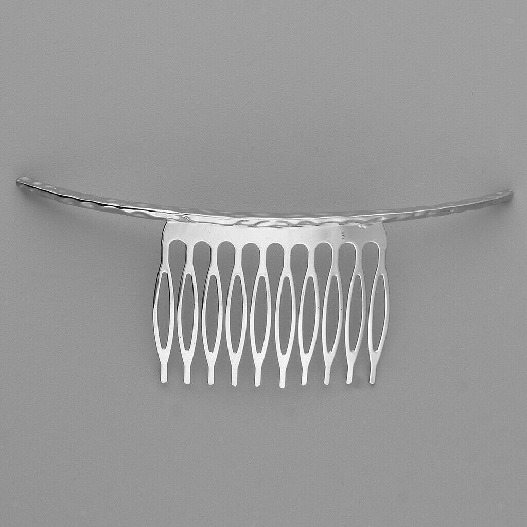 2PCS Wedding Metal Hair Comb Slide 10 Teeth Clips Findings DIY Hair Jewelry