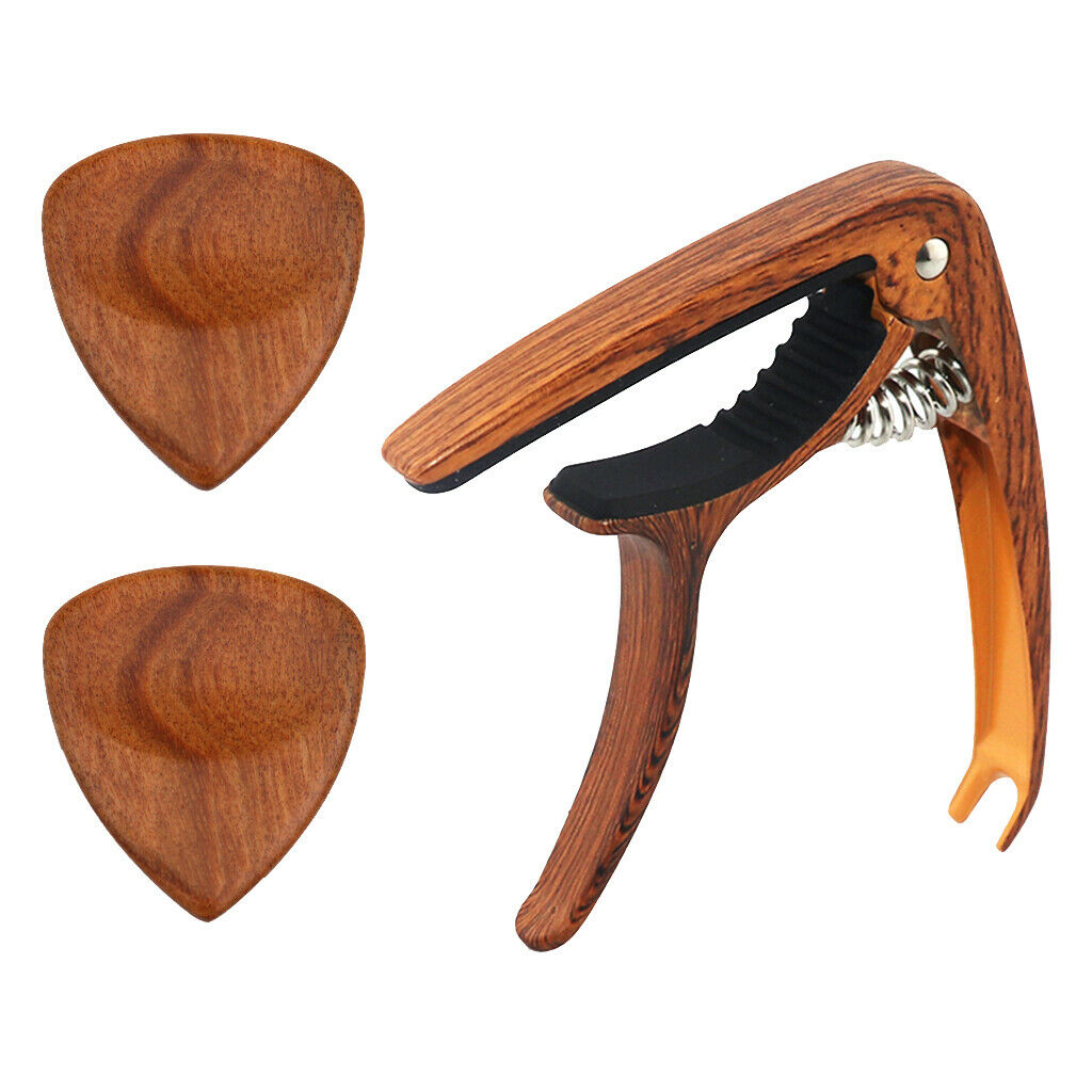Acoustic Folk Classical Guitar Capo Tuning Clamp and Picks CHACATE PRETO