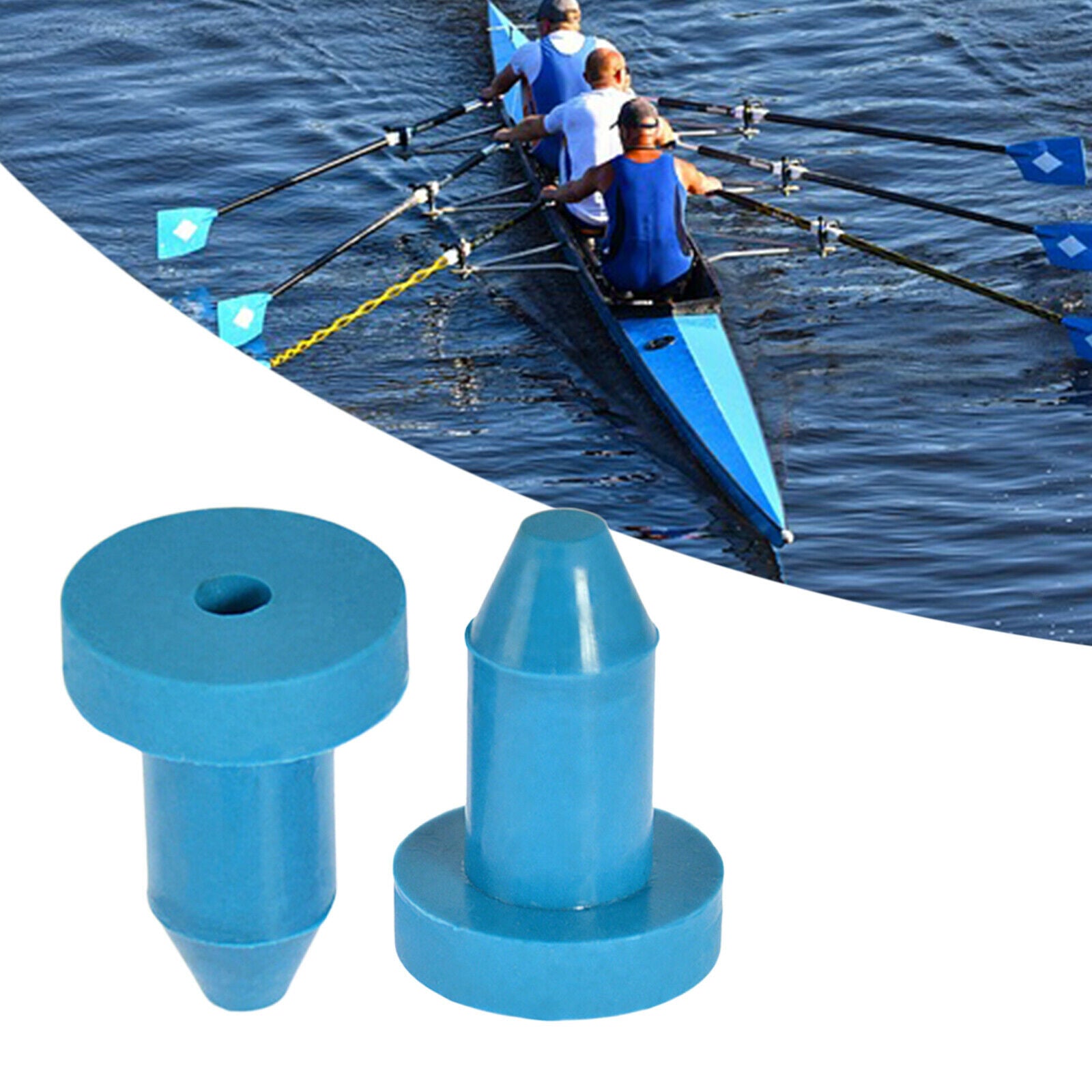 2pcs 1/2 Push-in Kayak Drain Plugs Stoppers for   8SS Fishing Boats Blue