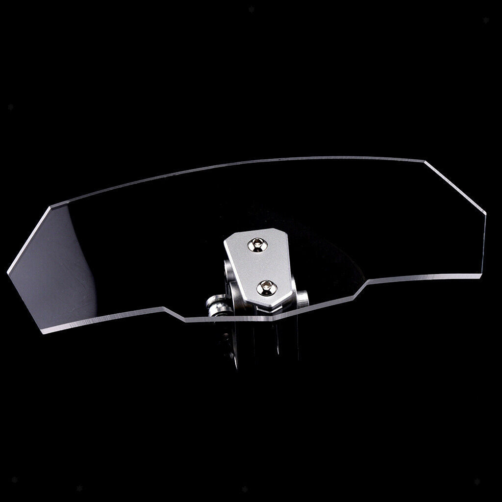 1x Universal Windshield Windscreen Spoiler Wind Deflector Clear for Motorbike