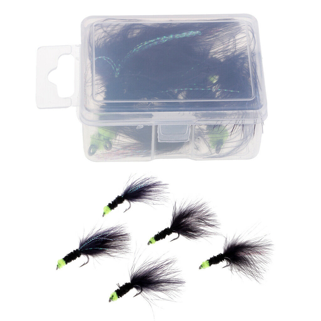 10pcs Dry Fly Fishing Lures Suck Eggs Lixivian Woolly Buggers Streamer