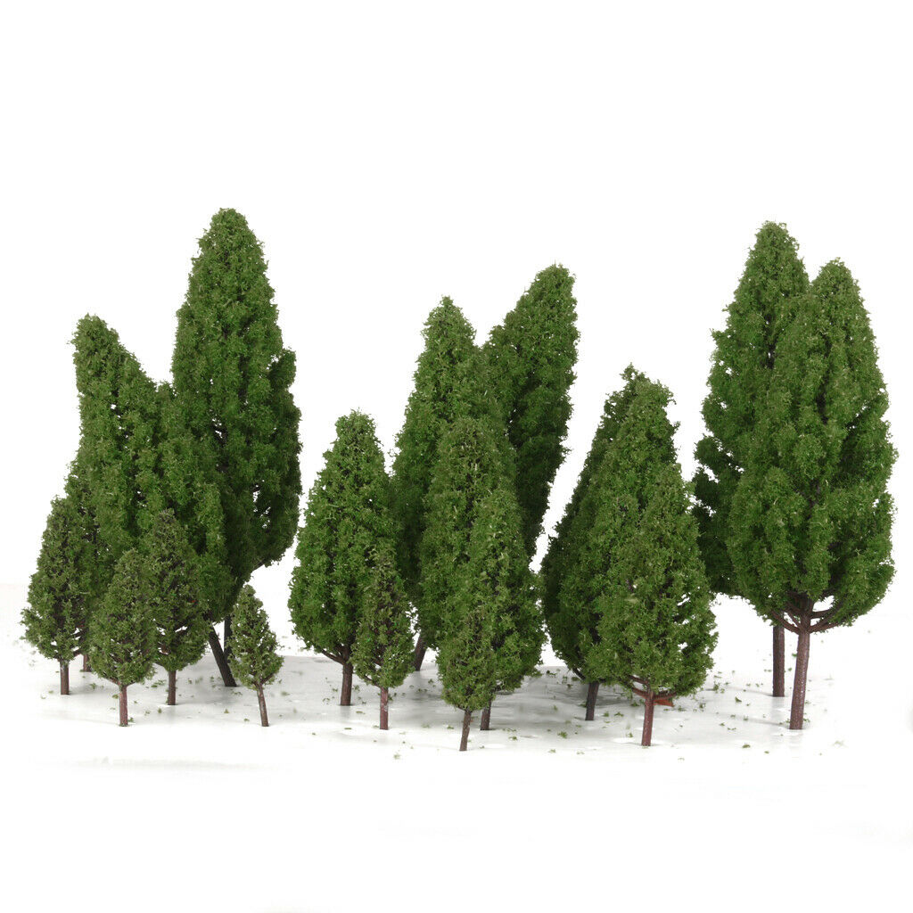 40Pcs Plastic Tree Models HO OO N Scale Layout for Train Railroad Landscape