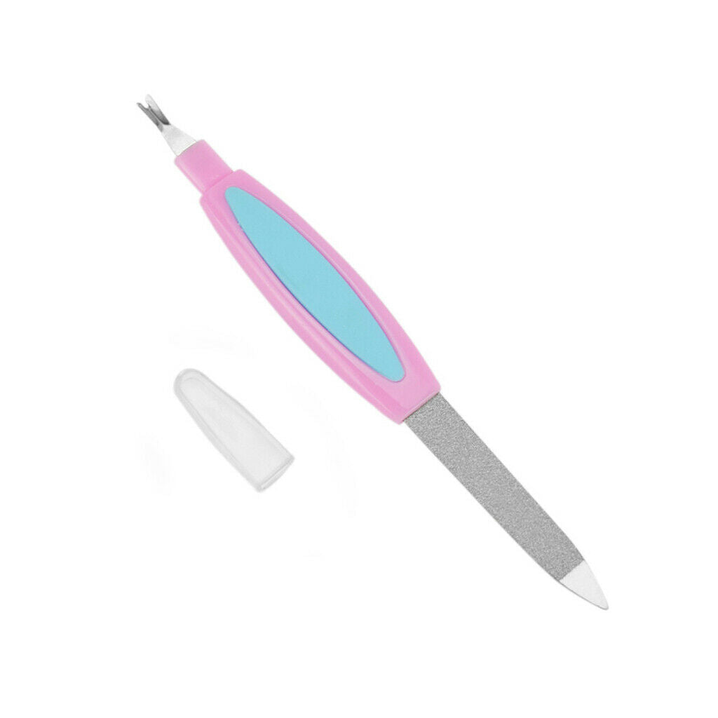 Dual Head Nail Buffer Cuticle pusher For Smooth Nails Professional Manicure